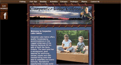 Desktop Screenshot of carpenterlakecabins.com